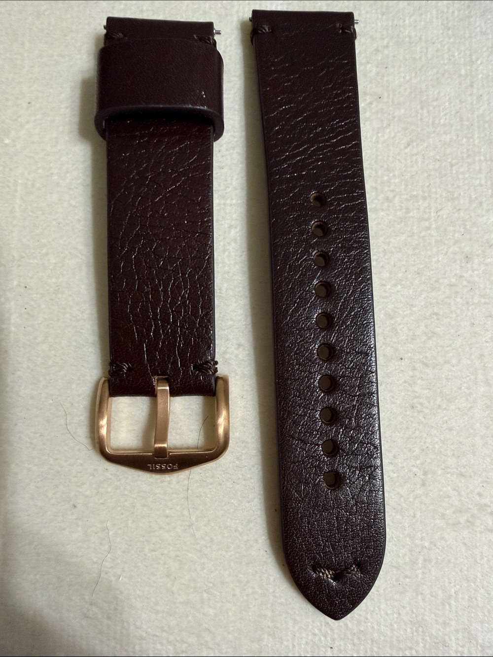 22mm Fossil Leather Watch Strap Replacement - Brown